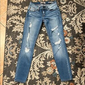 Women's Blue Distressed Jeans